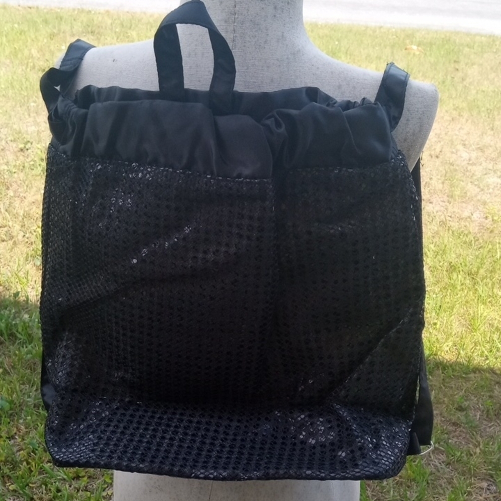 Black Mesh Tote Bag